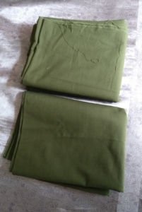 的确良布料军绿色