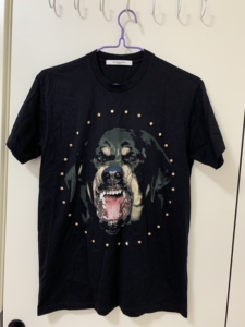 纪梵希经典狗头镶钻t恤 m码九成新 肩宽45胸围100衣长7