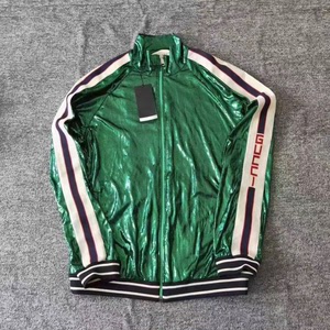 【gucci】绿色侧标logo 运动外套 os s 胸围11