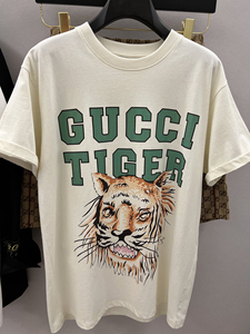 000人付款淘宝古琦gucci古驰正品男女情侣老虎印花短袖t恤m
