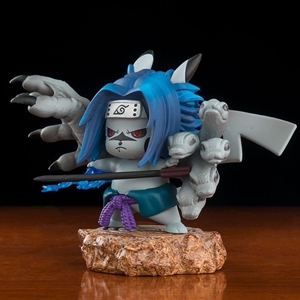 现货火影忍者周边咒印佐助cos皮卡丘手办模型小精灵q版雕像生