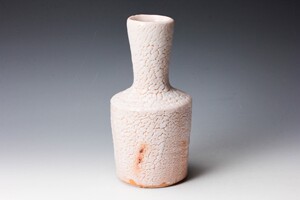 人间国宝 加藤孝造 志野花入 花瓶,高23cm/幅11cm