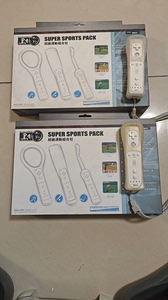 出Wii游戏机配件，两套黑角新的没用过，两个手柄，成色自定，