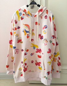 acne 笑脸卫衣 彩色花朵 江疏影同款 印花卫衣 婴儿粉代