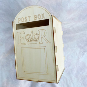 9包邮!木质diy手工制作材料小学生生日礼物信箱pos