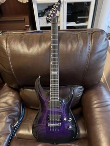usa 电吉他horizon-ii 紫色qm枫木