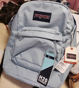 全新雾霾蓝jansport杰斯伯正品双肩背包学生书包 尚学院