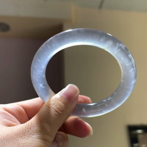 客订,52*10精品天然巴西冰飘玉髓玛瑙手镯高冰透强荧光