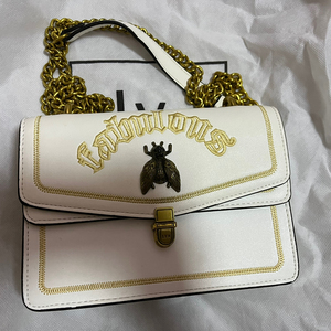 lyn小蜜蜂包包,白色,7成新,五金有磨损,有划痕(介意勿拍