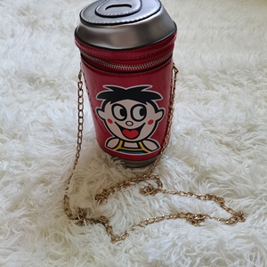 旺仔牛奶斜跨包可爱零钱包搞怪零食包包女斜挎包皮质大人小孩都可