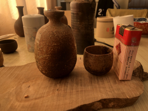 日本回流 丹波烧名家柴窑 一德利 一杯子