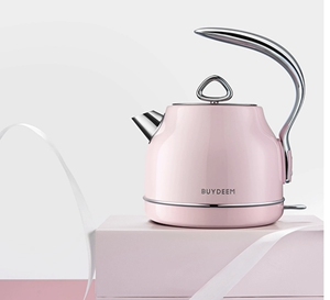 北鼎烧水壶k203,嫩嫩的粉红色,质感很好,全新带包装盒