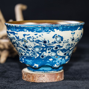 多颗釉泪【大漆鹤羽金鳞盏】连宏宝 大漆工艺中国风高端主人杯 u9