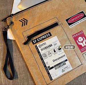 顺丰礼品全新原版顺丰a4杜邦纸袋限量牛皮纸袋手拿包