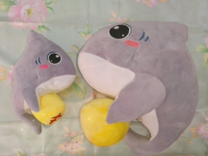 斗鱼官方正版周边 大小鲨鱼玩偶公仔