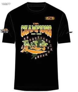 2022男子夏季新款休闲运动印花t桖衫cba辽宁冠军短袖上衣