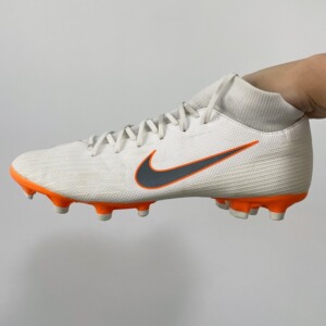 nike耐克刺客12白橙配色ag钉高帮中端足球鞋42.5码j
