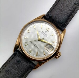 帝舵小花古董表,全自动蝴蝶陀机芯,红黑日历,已洗油保养走时精