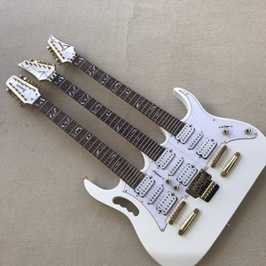 ibanez 三头白色7v 电吉他.全新 工厂直销可定制