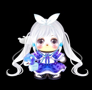 奥比岛紫色格子裙