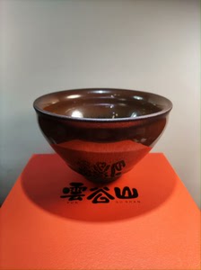 非遗传承人，云谷山陈旭老师制作仿古兔毫盏，口径12.5cm，