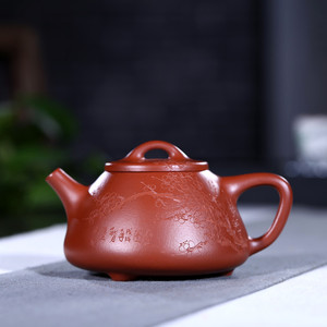 纯全手工精品 【石瓢】原矿朱泥 国助工 顾燕梅 宜兴紫砂壶