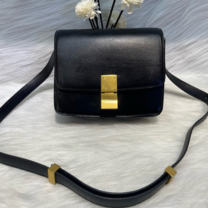 9778 celine/塞林78box小号 百搭经典黑色豆腐包