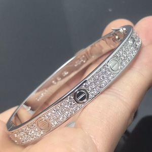 【正品】出卡地亚纯银手镯 卡扣版满天星手镯[火]