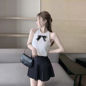 千褶裙短裙高腰