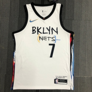 杜兰特7号篮网城市版球衣 nba刺绣篮球服