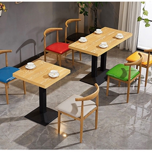 批发价!】快餐桌椅组合奶茶甜品汉堡店咖啡厅食堂小吃餐饮饭店