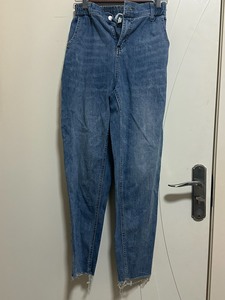 蓝色牛仔裤 L码 女款 裤子码数大哈 165/94