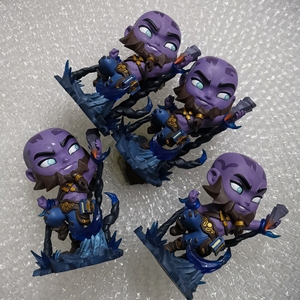 正版散货 lol英雄联盟流浪符文法师瑞兹手办光头模型摆件q版