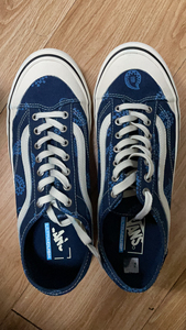 vans/范斯 style36sf帆布鞋 蓝染腰果花设计元素