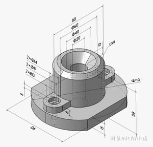 机械零件三维建模,二维设计出图.cad代画机械产品制图画图图