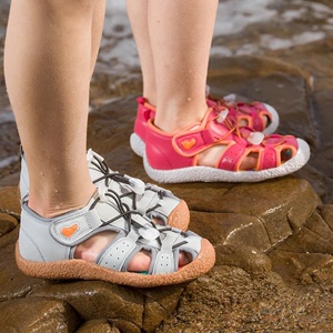 2023新品小蓝羊新款沙滩鞋可玩水网面透气一脚蹬软底防滑 户