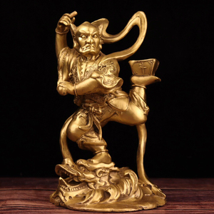 纯铜器精工人物摆件魁星点斗点状元