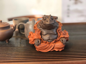 宜兴高端紫砂茶宠——禅心,禅仙杨湛老师作品,尺寸 长:16