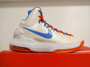 男鞋--nike耐克 杜兰特5代 kd5 雷霆主场 白兰蓝橙