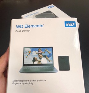 WD西部数据移动硬盘4tb 全新未拆封 硬盘4T机械硬盘 E