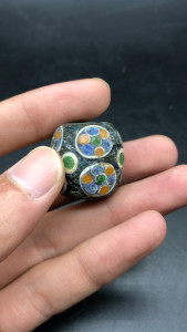 战国蜻蜓眼琉璃珠,开门老,保存完整,工艺精湛,喜欢的快私聊吧