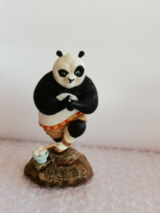 功夫熊猫 吃包子 桌面摆件,车载公仔gk手办,送人小巧可爱