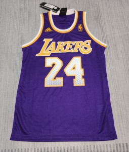 阿迪达斯正品科比湖人紫金球衣背心s码