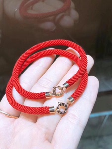 00lynnchen088淘宝bvlgari/宝格丽18k红绳手链女本命年转运手绳男
