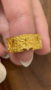 周大福,饕餮戒指.传承.正过圈,12克(11.9)58码数.