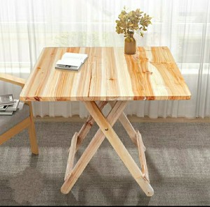(亏本处理)实木松木折叠桌餐桌家用简易小桌子吃饭户外夜市摆摊