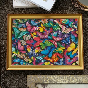 十字绣,彩色百蝶,大头哥家,韩线14ct,格子数:700×5