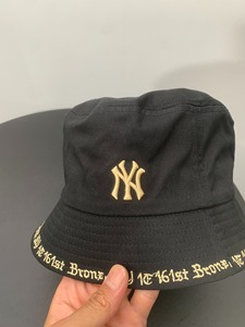 韩国MLB帽子NY洋基队渔夫帽遮阳韩版ins鹿晗同款大沿盆帽