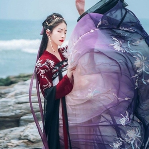 汉尚华莲夜芙蕖汉服已经绝版,好久之前朋友送的礼物,正品,吊牌