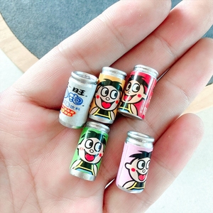 食玩迷你仿真旺仔牛奶瓶子 儿童娃娃屋摆件 过家家食玩模型5个